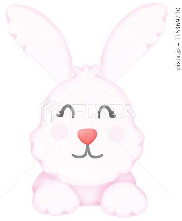 cute teddy bear with pink rabbit 115369210