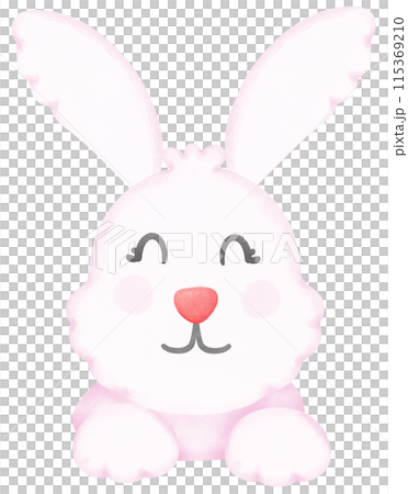cute teddy bear with pink rabbit 115369210