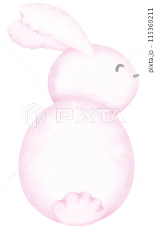cute teddy bear with pink rabbit 115369211
