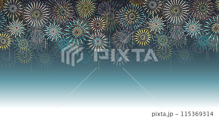 花火　夏祭り　風景　背景	 115369314
