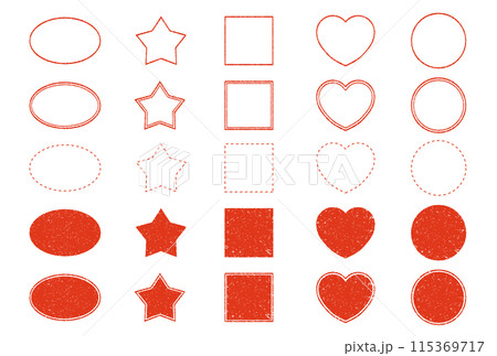 スタンプフレームセット(赤) スタンプフレームセット(赤) 115369717