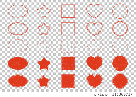スタンプフレームセット(赤) スタンプフレームセット(赤) 115369717