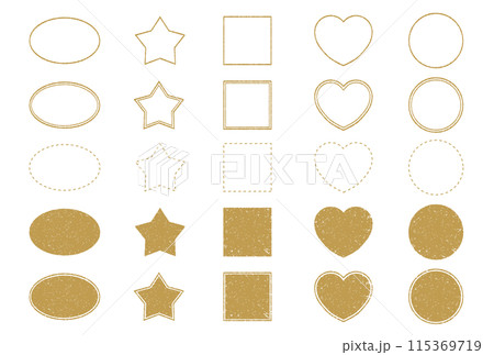 スタンプフレームセット(金) スタンプフレームセット(金) 115369719