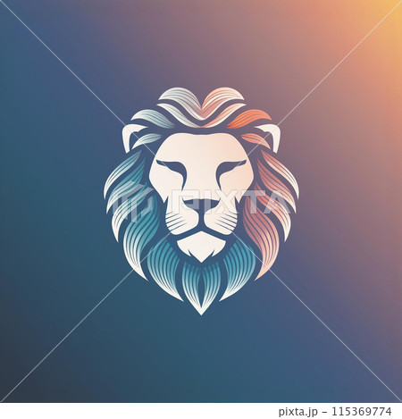 【素材】ライオンのロゴ風イラスト 115369774