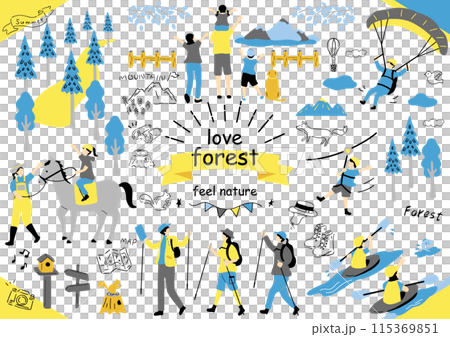 Forest activity material collection Forest activity material collection 115369851