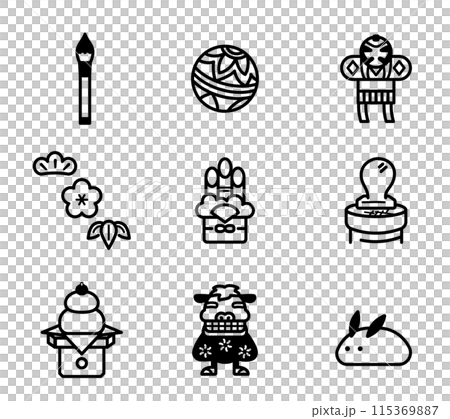 Winter illustration set Winter illustration set 115369887