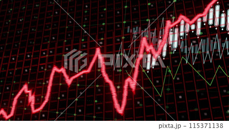 Image of stagflation text in red over graph and charts processing data Image of stagflation text in red over graph and charts processing data 115371138