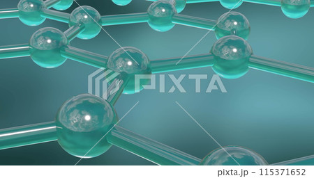 Image of 3d micro of molecules on grey background 115371652