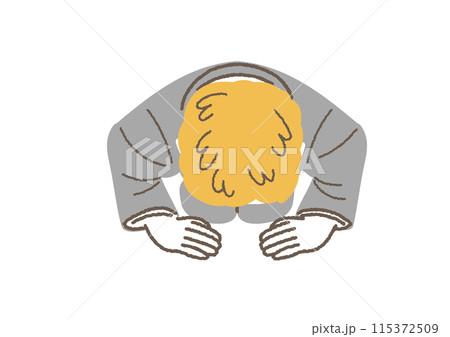 合掌、謝る、謝罪、すみません、申し訳ありません、ごめん、ごめんね、お願い、お願いします、要求、一生の 115372509