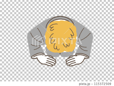 合掌、謝る、謝罪、すみません、申し訳ありません、ごめん、ごめんね、お願い、お願いします、要求、一生の 115372509