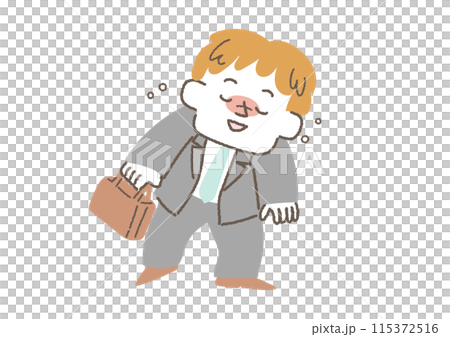 酔っ払って歩いているビジネスマンのイラスト 酔っ払って歩いているビジネスマンのイラスト 115372516