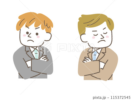 喧嘩をしているビジネスパーソンのイラスト 115372545