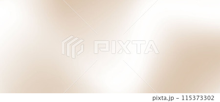 Smooth beige wave gradient background. Soft silk ecru liquid wallpaper. Pearl color splash texture for banner, flyer, presentation, graphic design, leaflet. Abstract blur wavy backdrop cover. Vector 115373302