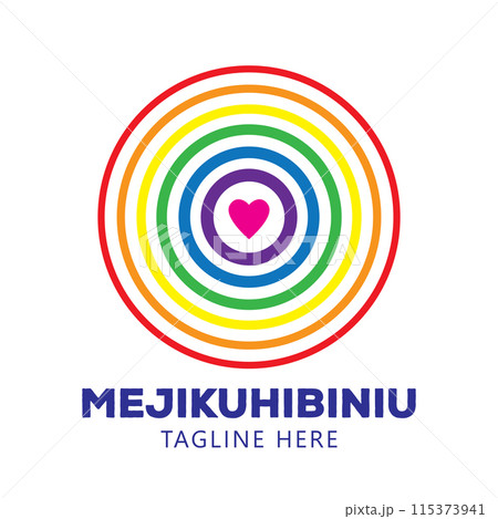 Rainbow circle of love logo design Rainbow circle of love logo design 115373941