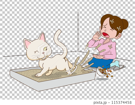 後ろ足で砂をかける 115374458
