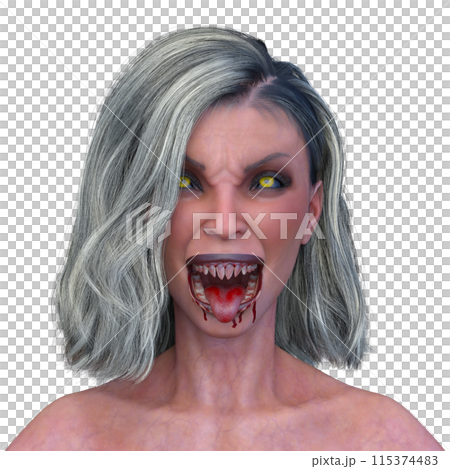 女吸血鬼臉部特寫 115374483