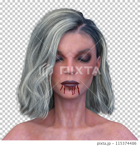 女吸血鬼臉部特寫 女吸血鬼臉部特寫 115374486