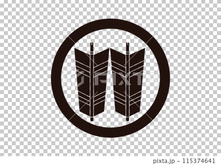 丸に並び矢 115374641