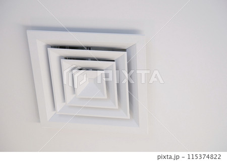air conditioner vent hood on the ceiling white quadrangle cleanliness environmental friendliness self care family space for text renovation air conditioner vent hood on the ceiling white quadrangle cleanliness environmental friendliness self care family space for text renovation 115374822