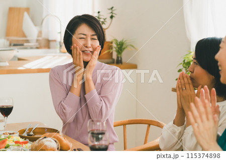 a forty-something woman a forty-something woman 115374898