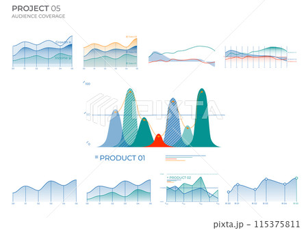 Abstract elements business charts. Abstract vector illustration. 115375811