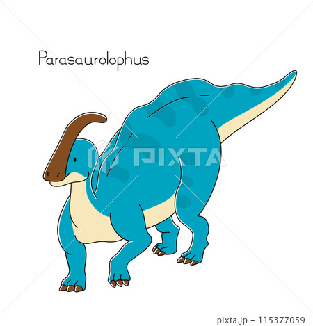 リアルでかわいい恐竜　パラサウロロフス　（正面） 115377059