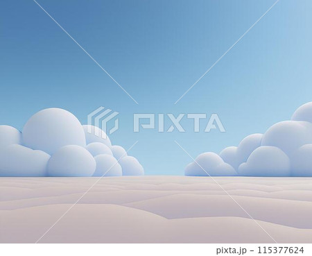 シンプルな空と雲の抽象的な背景イメージ 115377624