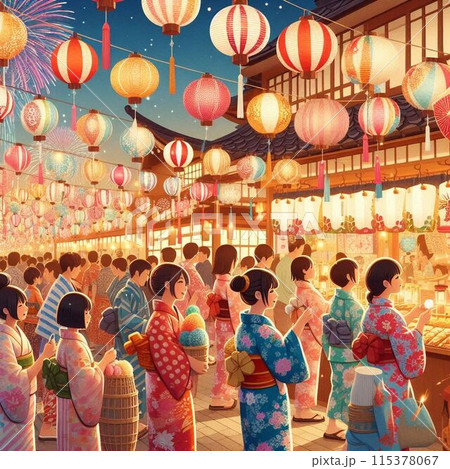 日本の夏祭り 115378067