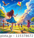 遊ぶ少女 115378672