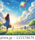 風船を持った女の子 115378676