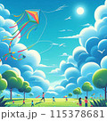 虹の架かった青空 115378681