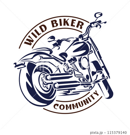 Big Motorbike vector illustration, perfect for biker club logo and t shirt design Big Motorbike vector illustration, perfect for biker club logo and t shirt design 115379140