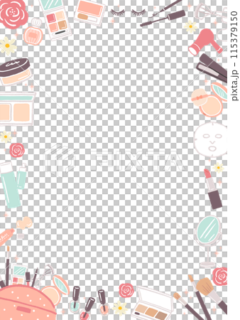 可愛的化妝品化妝品插畫框插畫 可愛的化妝品化妝品插畫框插畫 115379150