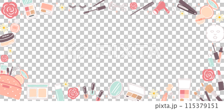可愛的化妝品化妝品插畫框插畫 可愛的化妝品化妝品插畫框插畫 115379151