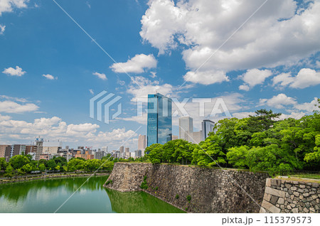 大阪城内から眺めるOBP方面の景観 大阪城内から眺めるOBP方面の景観 115379573
