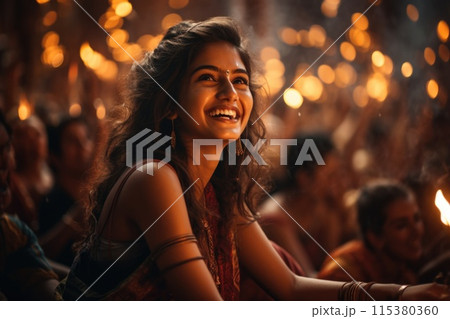 Vibrant indian celebrations lifestyle: a tapestry of traditions, joy, and cultural richness, weaving together family, community, and the essence of festivity in every moment. 115380360