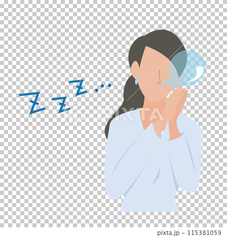 一位女商人累了，小睡了 115381059