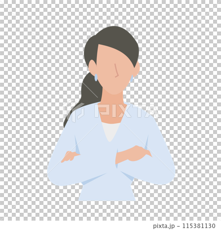 雙手合十,一副霸道的女商人的樣子 雙手合十,一副霸道的女商人的樣子 115381130