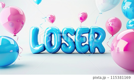Unsuccessful message, text loser in bold font, portraying the concept of failure, disappointment, and defeat, conveying a negative sentiment or outcome in a concise and impactful manner. Unsuccessful message, text loser in bold font, portraying the concept of failure, disappointment, and defeat, conveying a negative sentiment or outcome in a concise and impactful manner. 115381169