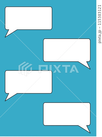 Chat balloons for conversation or meme template. Chat messages. 115383121