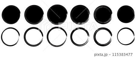 Grunge round shapes. Grunge banner collection. Vector Grunge round shapes. Grunge banner collection. Vector 115383477