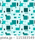 abstract rectangles shape seamless for printing paper, textile, or wrapping paper. Emerald green colour theme 115383549