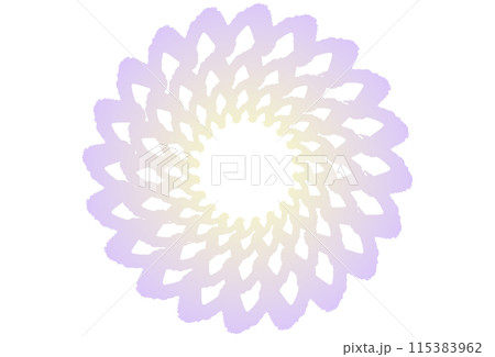 筆タッチの菊の花のようなイラスト 115383962