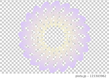 筆タッチの菊の花のようなイラスト 115383962