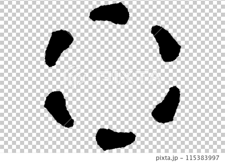 Brush stroke black dot frame Brush stroke black dot frame 115383997