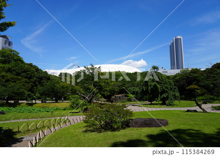 小石川後楽園から望む東京ドーム 115384269