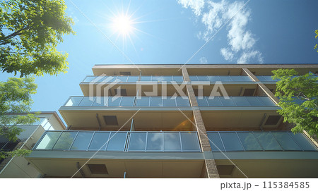 集合住宅マンションの不動産イメージ「AI生成画像」 集合住宅マンションの不動産イメージ「AI生成画像」 115384585