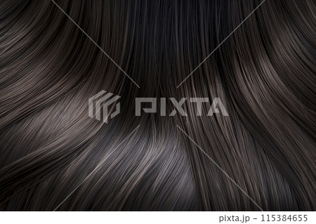 美しい健康な黒髪「AI生成画像」 115384655