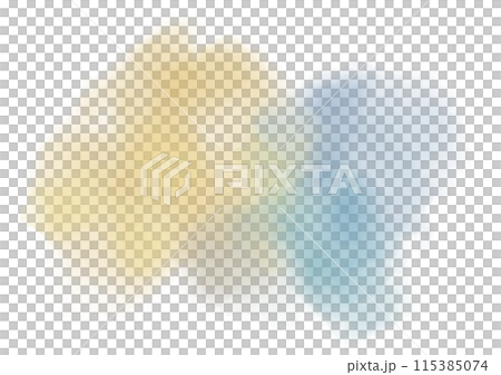 黄色と青の水彩風素材 115385074