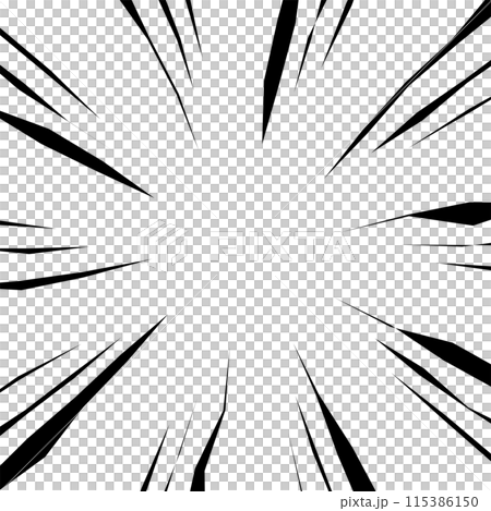 帶有粗糙不穩定線條的集中線條插圖 115386150